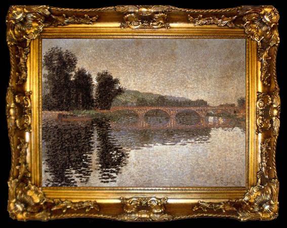framed  Paul Signac Bridge, ta009-2